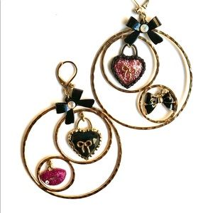 Betsy Johnson Valentine Earrings
